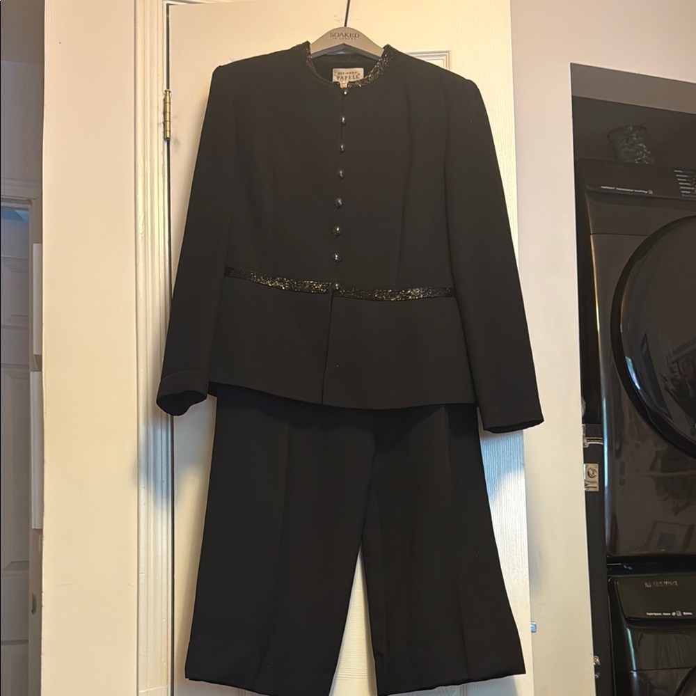 Vintage Adriana Papell Black Women's Pantsuit